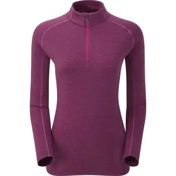Dámská móda Montane triko Womens Primino Zip Neck (2016) Barva: fialová, Velikost: 38 (M)