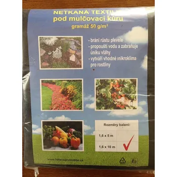 Mulčovací textilie Černá textilie - balená 1,6m x 10m