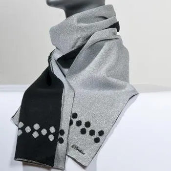Šála Brekka - Silver Scarf - BLK