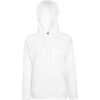 Dámská mikina Fruit of the Loom Dámská lehká mikina s kapucí Fruit of the Loom Bílá XXL