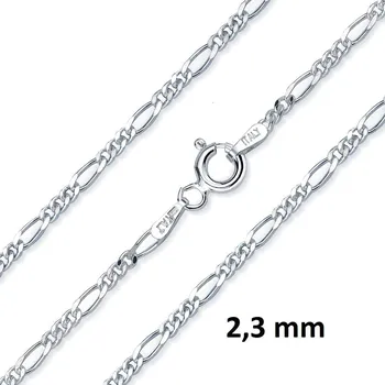 Řetízek Stříbrný náhrdelník Figaro 2,3 mm