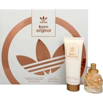 Kosmetická sada Adidas Born Original For Her EDP s rozprašovačem 30 ml + tělové mléko 75 ml