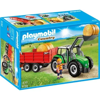 Stavebnice Playmobil Playmobil 6130 Velký traktor s přívěsem