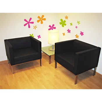 Samolepící dekorace Barevné květy - samolepka na zeď