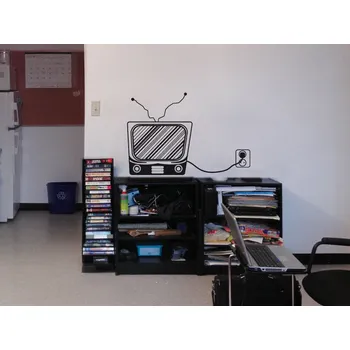 Samolepící dekorace Retro bláznivá televize - samolepka na zeď