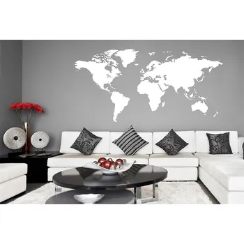 Samolepící dekorace Velká mapa světa - samolepka na zeď