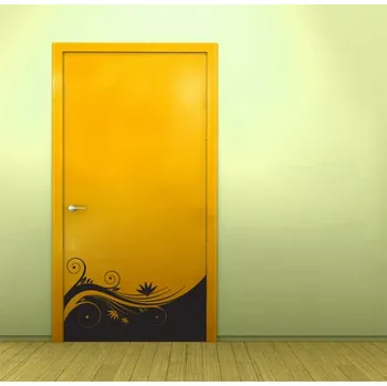 Samolepící dekorace Kvetoucí dekorace na dveře - samolepka na dveře