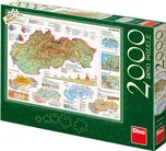 Puzzle Dino MAPA SLOVENSKA 2000 dílků
