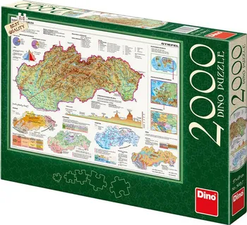 Puzzle Puzzle Dino MAPA SLOVENSKA 2000 dílků