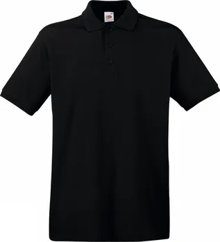 Pánské tričko Fruit Of The Loom Premium Polo černé L