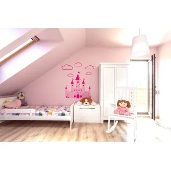 Samolepící dekorace Hrad pro princeznu - samolepka na zeď