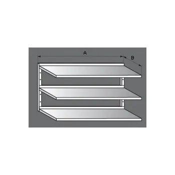 police Nerezová závěsná police třípatrová