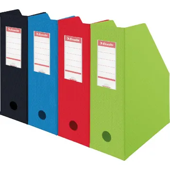 Kancelářské potřeby magazin box Esselte VIVIDA plast 10cm, 10 ks černá