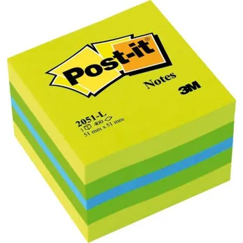 Samolepící bloček samolepicí kostka 3M 2051 L, 51x51mm, 400 lístků