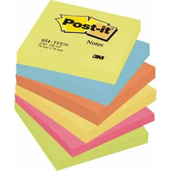 Samolepící bloček 3M 654 TFEN 76x76mm, 6x100 lístků