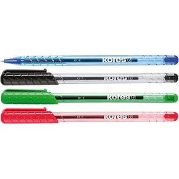 Kancelářské potřeby kuličkové pero Kores K1 Pen jednorázové modrá