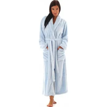 Dámský župan Vestis Lilly extra světle modrý dlouhý se šálovým límcem