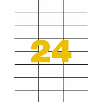 Kancelář etikety polyesterové 70x37 mm průhledné mléčné, 480 ks