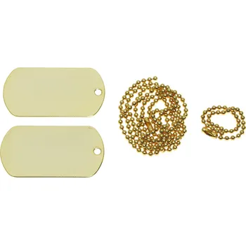 US Army DOG TAG psí známky - zlaté