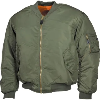 Pánský bomber US bunda "bomber" MA1 olivová Velikost: XL