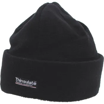 Čepice Čepice ohrnovací fleece černá Thinsulate