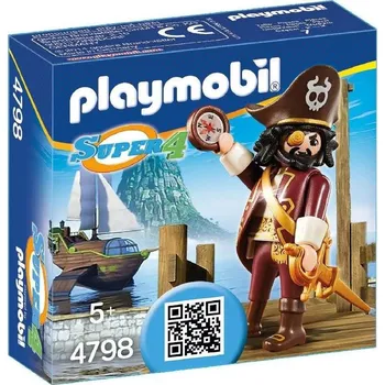 Stavebnice Playmobil Playmobil 4798 Super 4: Sharkbeard