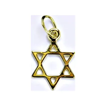 Přívěsek Zlatý přívěšek Davidova hvězda, žluté zlato - P 762 (Zlatá Davidova hvězda)