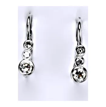 Náušnice Dětské náušnice bílé zlato, zirkon, šperky zlaté VE 179 BZ