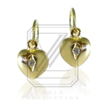 Náušnice Dětské náušnice zlaté, žluté zlato se zirkony - VE 41