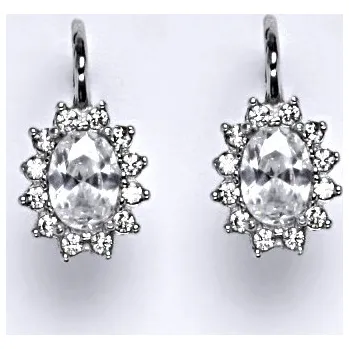 Náušnice Zlaté náušnice Kate, čirý zirkon, bílé i žluté zlato, NK 1480