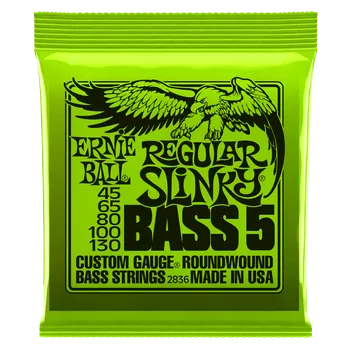 Struna pro kytaru a smyčcový nástroj Ernie Ball 2836 Regular Slinky 5-string Bass Nickel Wound