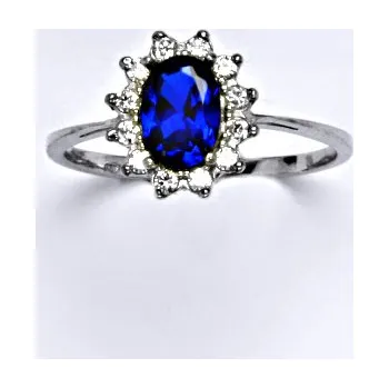 Prsten Zlatý prsten Kate, zirkon spinel, čiré zirkony, bílé i žluté zlato - T 1480