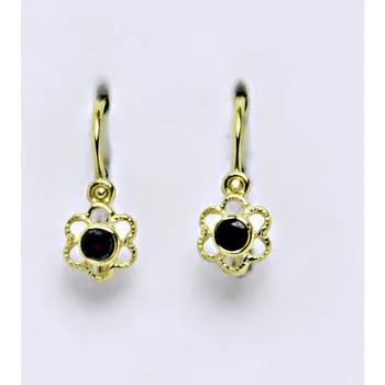 Náušnice Dětské náušnice ze žlutého zlata 585/1000 VE 197 granát