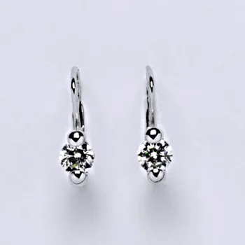 Náušnice Náušnice bíle zlato zirkony, šperky zlaté VE 4