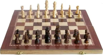 Šachy Sedco šachy dřevěné černo/bílé 29 x 29 cm