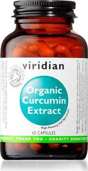 Přírodní produkt Viridian Organic Curcumin Extract 60 cps.