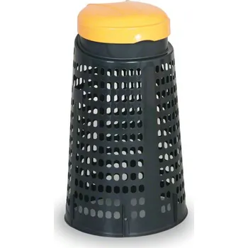 ArtPlast plastový 120 l, černý, žluté víko