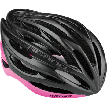Cyklistická přilba Kross Uragano černá/růžová
