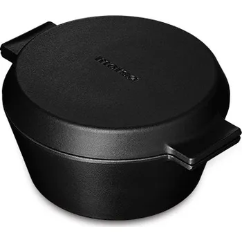 Hrnec Morso Cocotte 25x10cm 3,1l litinový multifunkční hrnec 3v1, střední (MORSO 62357301 litinový smaltovaný Duo set, hluboký hrnec a pánev - poklička, průměr 25 cm)