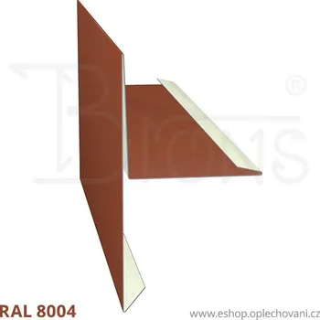 Střešní lemovaní Závětrná lišta rš 333 cihlově červená