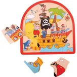 Bigjigs Toys Vícevrstvé puzzle Pirátská…