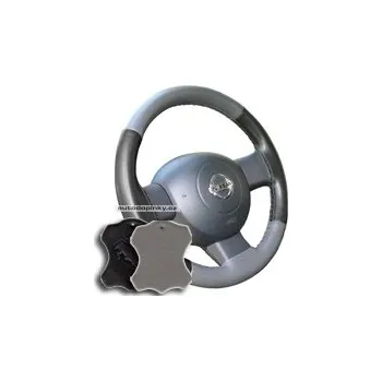 Autopotah Potah volantu kožený Maria Cavallo velikost B barva černá/světle šedá SLEVA 6%