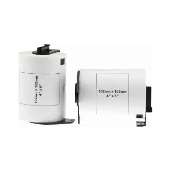 Kotouček do pokladny a tiskárny štítků Kompatibilní etikety s Brother DK-11241, 102mm x 152mm, 200ks, role, bílé