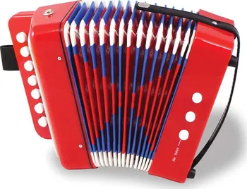 Hudební nástroj pro děti Vilac tahací harmonika akordeon červená