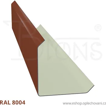 Střešní lemovaní Roh vnější rš 120 cihlově červená