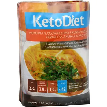 Keto dieta KetoDiet Proteinová polévka nudlová/kuřecí maso 7 x 33 g