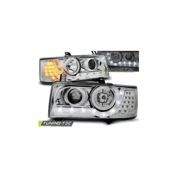 Přední světlomet Přední světla Volkswagen T4, 1990-2003, LED Daylight, chrom + LED blinkr SLEVA 15%
