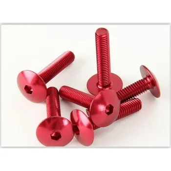 Klíč sada 6ks šroubů M6x15 imbus - červený