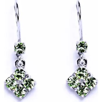Náušnice Stříbrné náušnice se Swarovski krystalem chryzolit NK 1339/1324