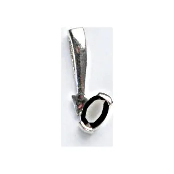 Přívěsek Stříbrný přívěsek, přírodní granát, šperky s granáty, stříbro, 1,90 g